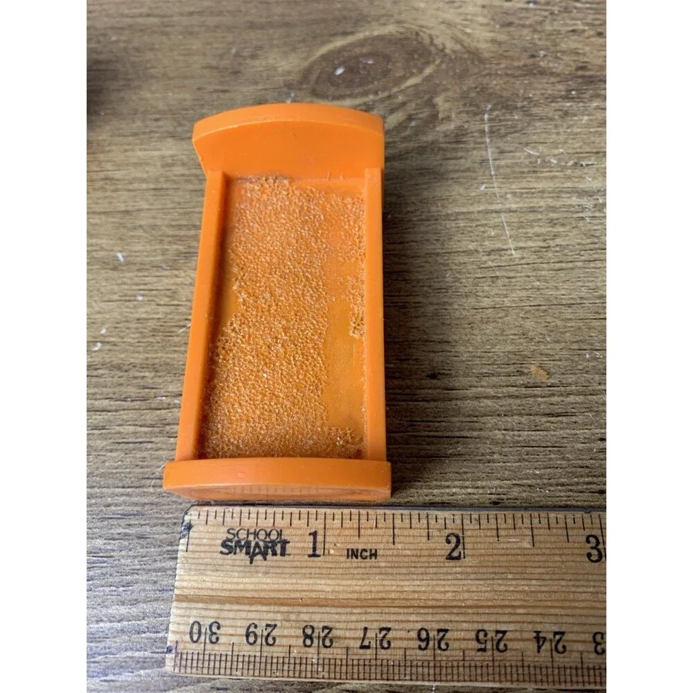 Vintage Fisher Price Little People lot/3 Orange Beds: 1 double 2 single